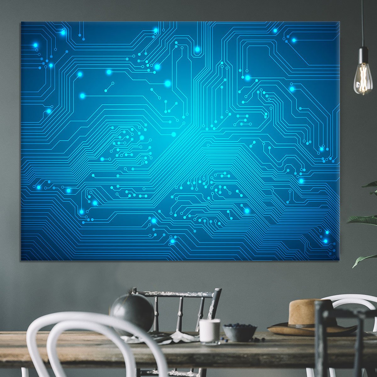 Technological vector Canvas Print or Poster