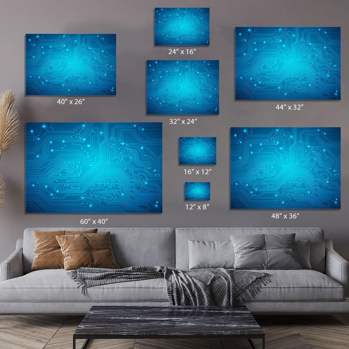 Technological vector Canvas Print or Poster