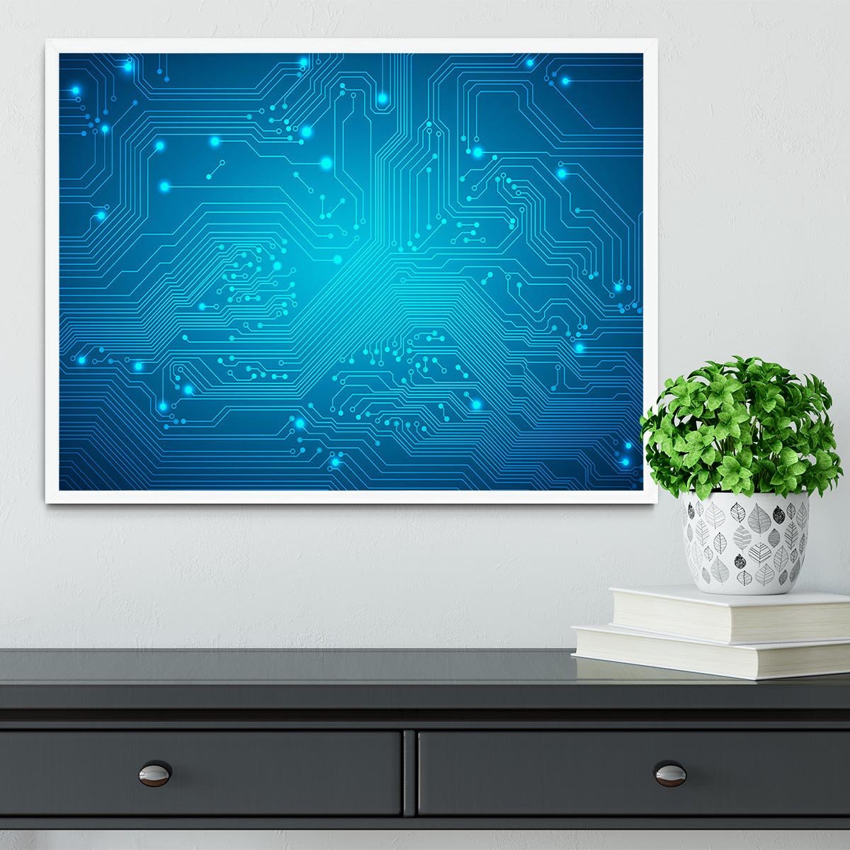 Technological vector Framed Print - Canvas Art Rocks -6