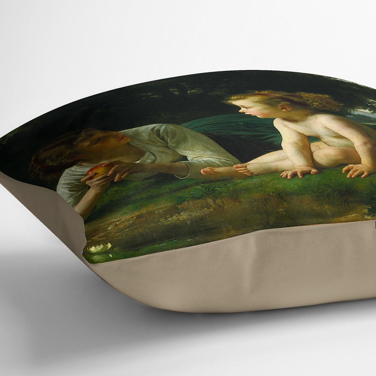 Temptation By Bouguereau Throw Pillow