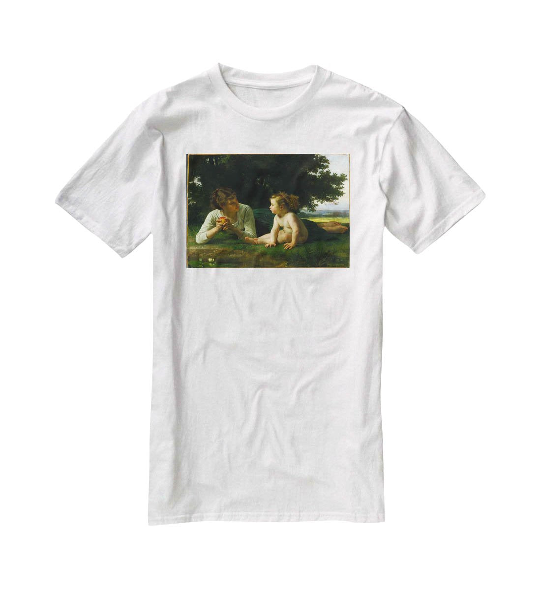 Temptation By Bouguereau T-Shirt - Canvas Art Rocks - 5