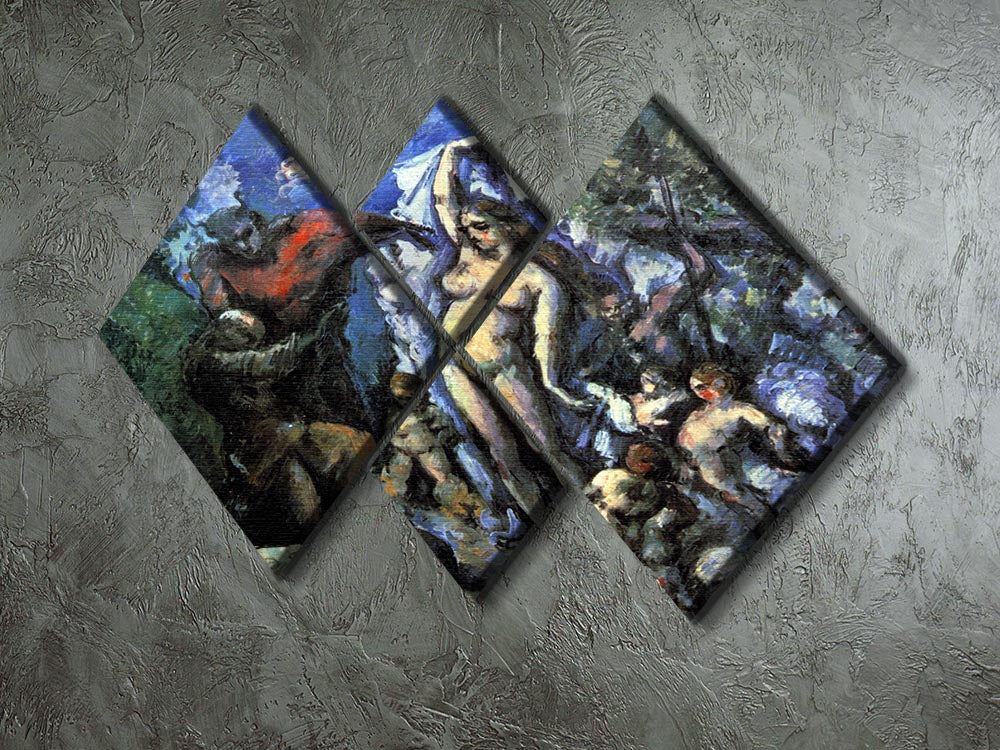 Temptation of St Anthony by Cezanne 4 Square Multi Panel Canvas - Canvas Art Rocks - 2