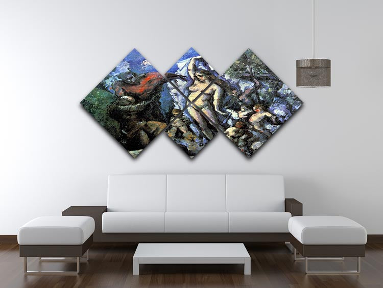 Temptation of St Anthony by Cezanne 4 Square Multi Panel Canvas - Canvas Art Rocks - 3