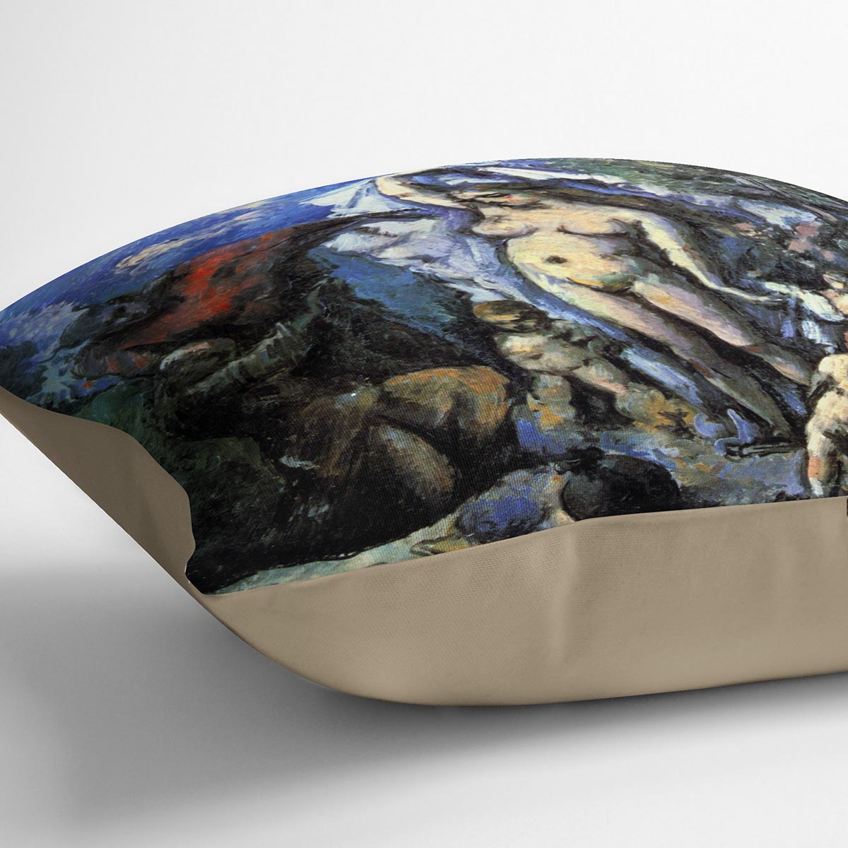 Temptation of St Anthony by Cezanne Cushion - Canvas Art Rocks - 2