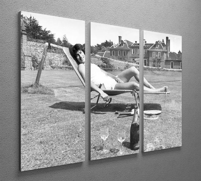 Tennis Player Virginia Wade 3 Split Panel Canvas Print - Canvas Art Rocks - 2