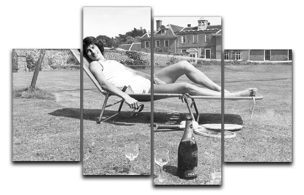 Tennis Player Virginia Wade 4 Split Panel Canvas  - Canvas Art Rocks - 1