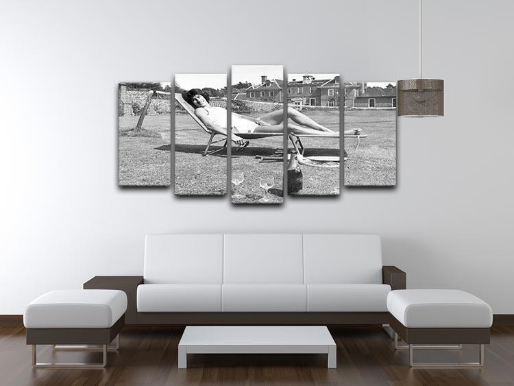 Tennis Player Virginia Wade 5 Split Panel Canvas - Canvas Art Rocks - 3