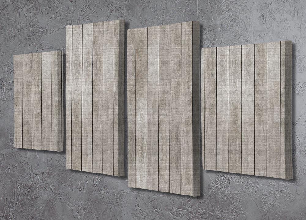 Texture of Old wood floor 4 Split Panel Canvas - Canvas Art Rocks - 2