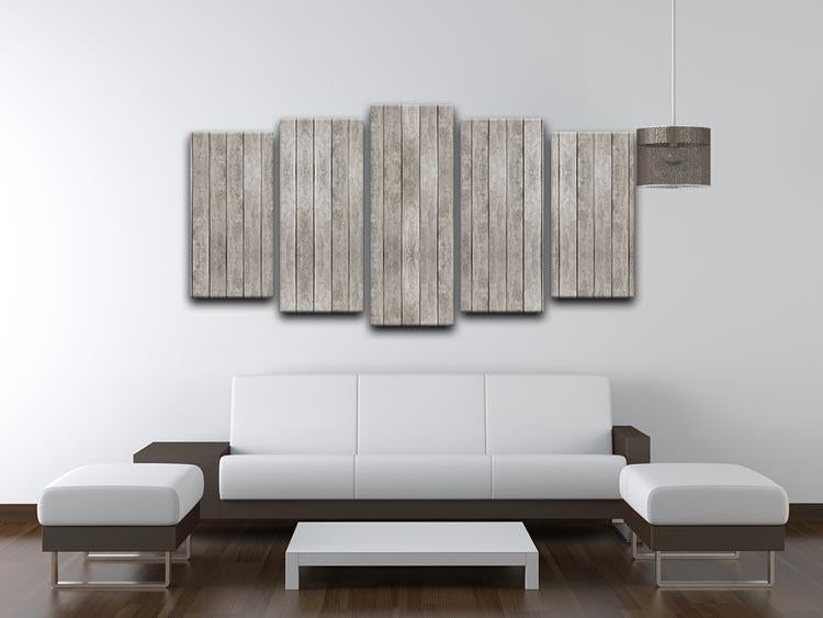 Texture of Old wood floor 5 Split Panel Canvas - Canvas Art Rocks - 3