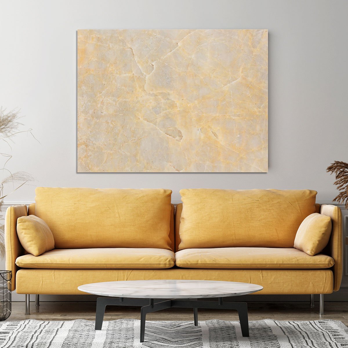 Textured Beige Marble Canvas Print or Poster