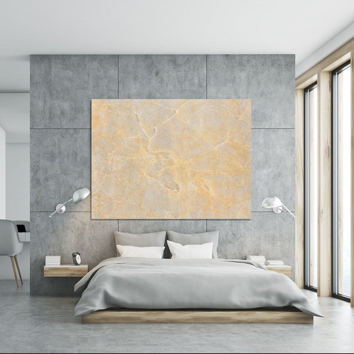 Textured Beige Marble Canvas Print or Poster