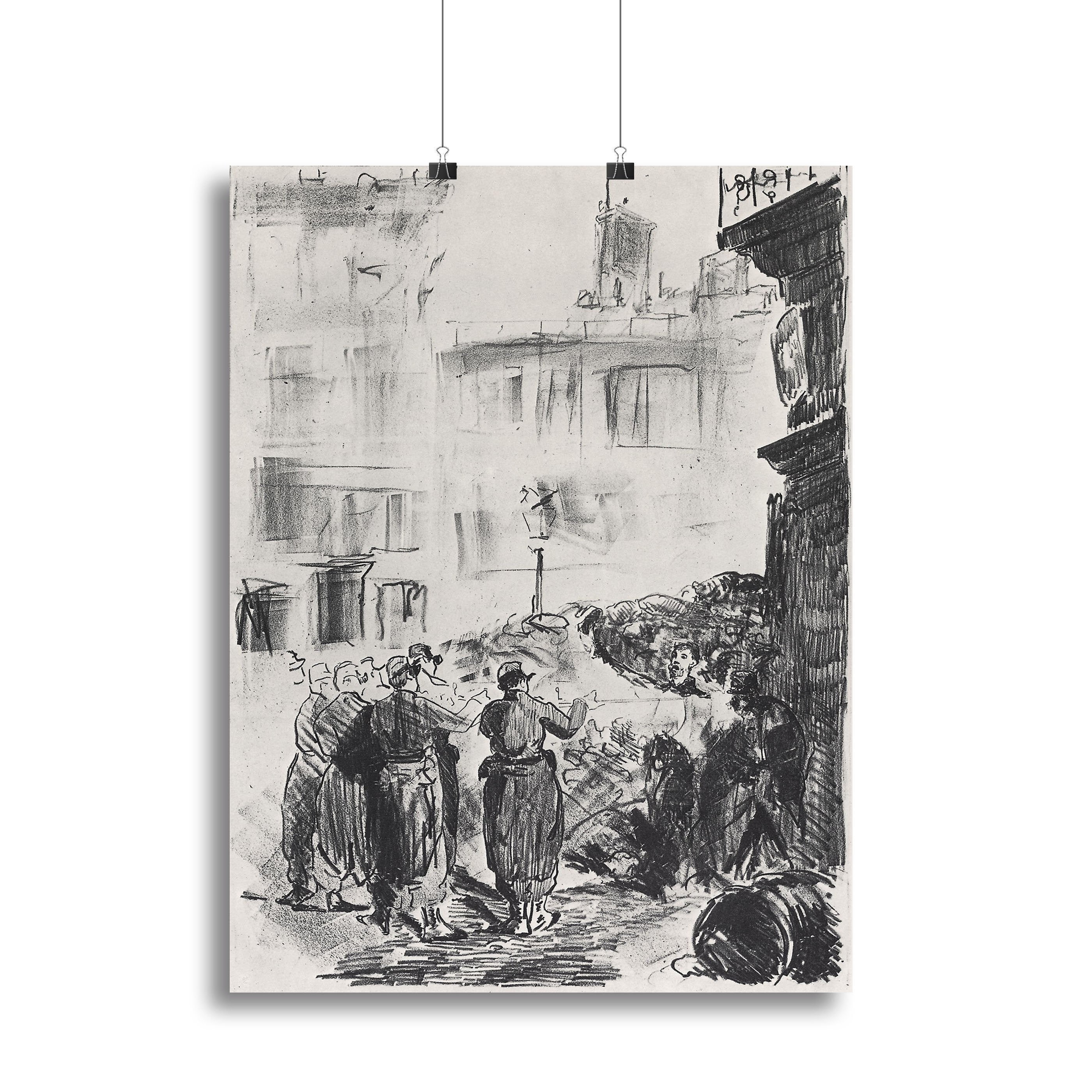 The Barricade by Manet Canvas Print or Poster