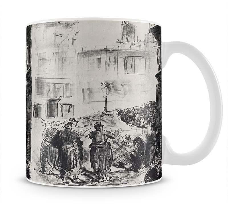 The Barricade by Manet Mug - Canvas Art Rocks - 1