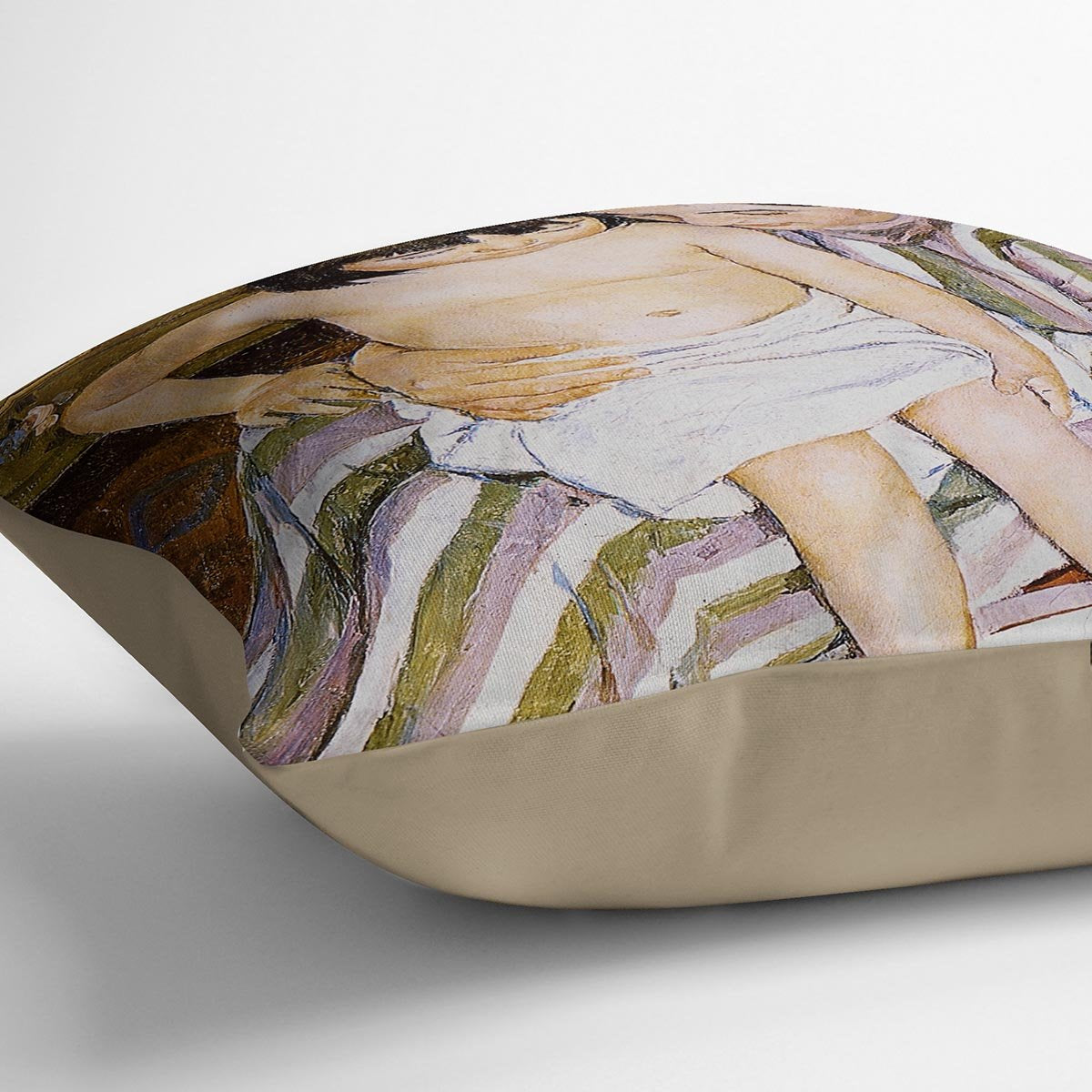 The Bath by Renoir Throw Pillow