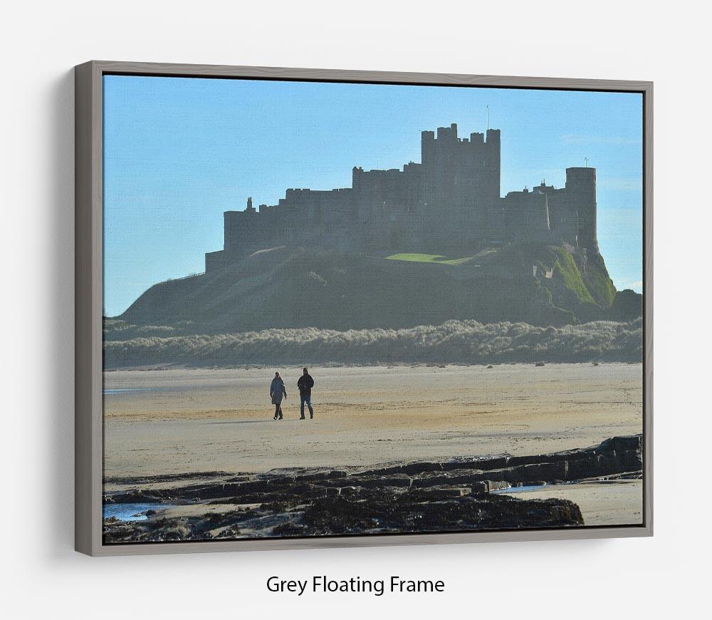 The Beach at Bamburgh Floating Frame Canvas - Canvas Art Rocks - 3