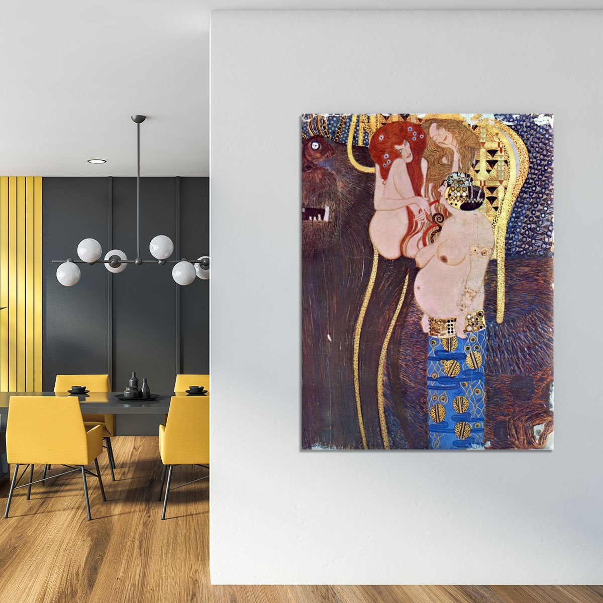 The Beethoven Freize 2 by Klimt Canvas Print or Poster