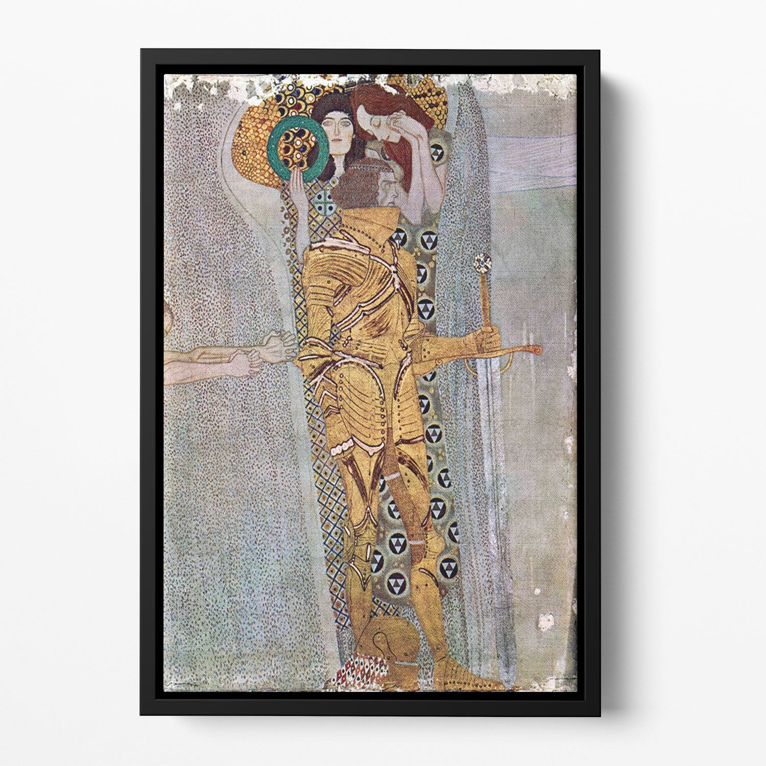 The Beethoven Freize by Klimt Floating Framed Canvas