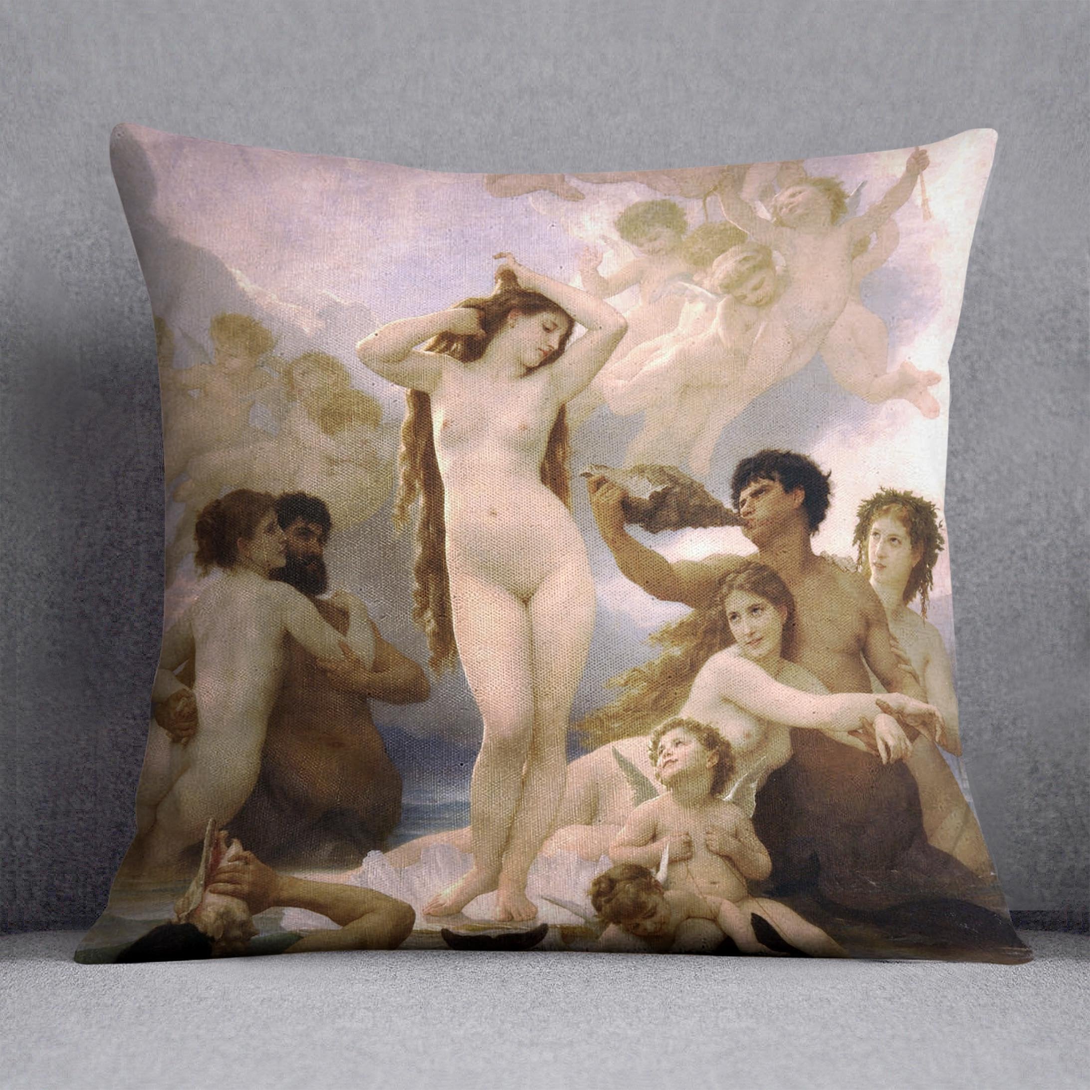The Birth of Venus By Bouguereau Throw Pillow
