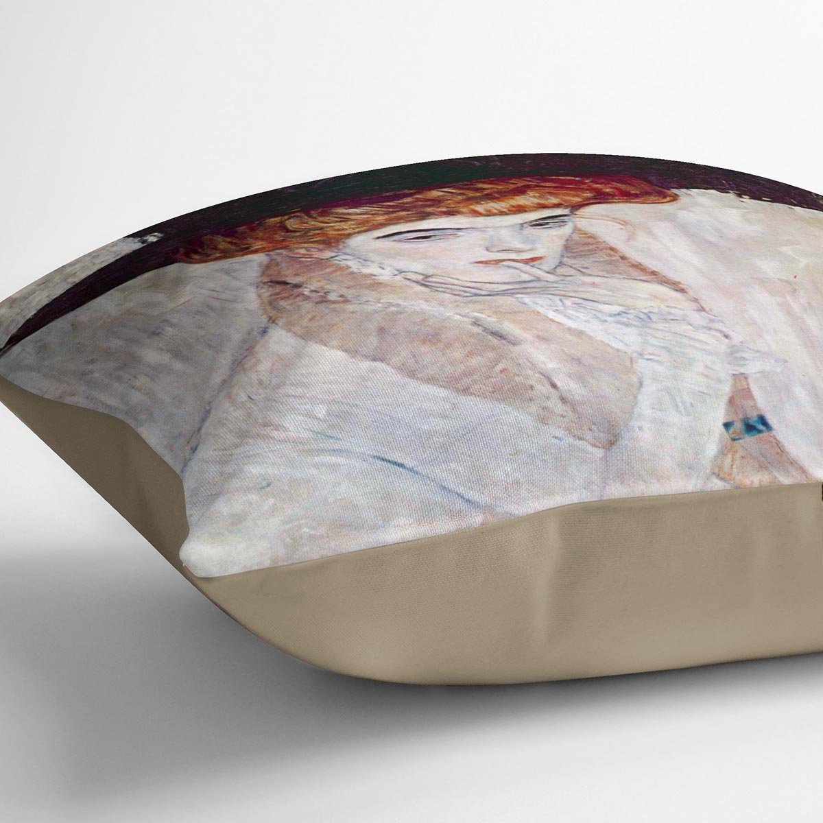 The Black Hat by Klimt Throw Pillow