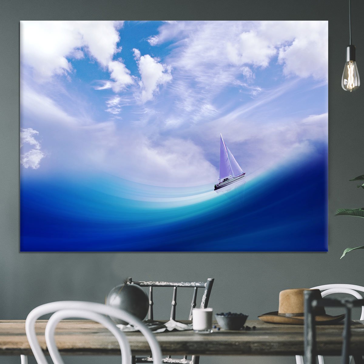 The Blue Sea Canvas Print or Poster