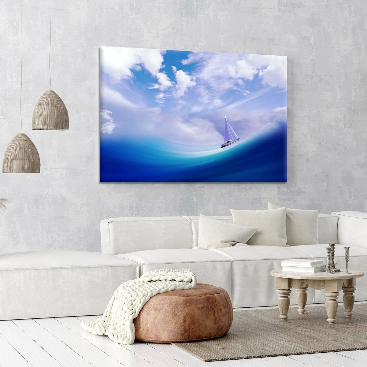 The Blue Sea Canvas Print or Poster