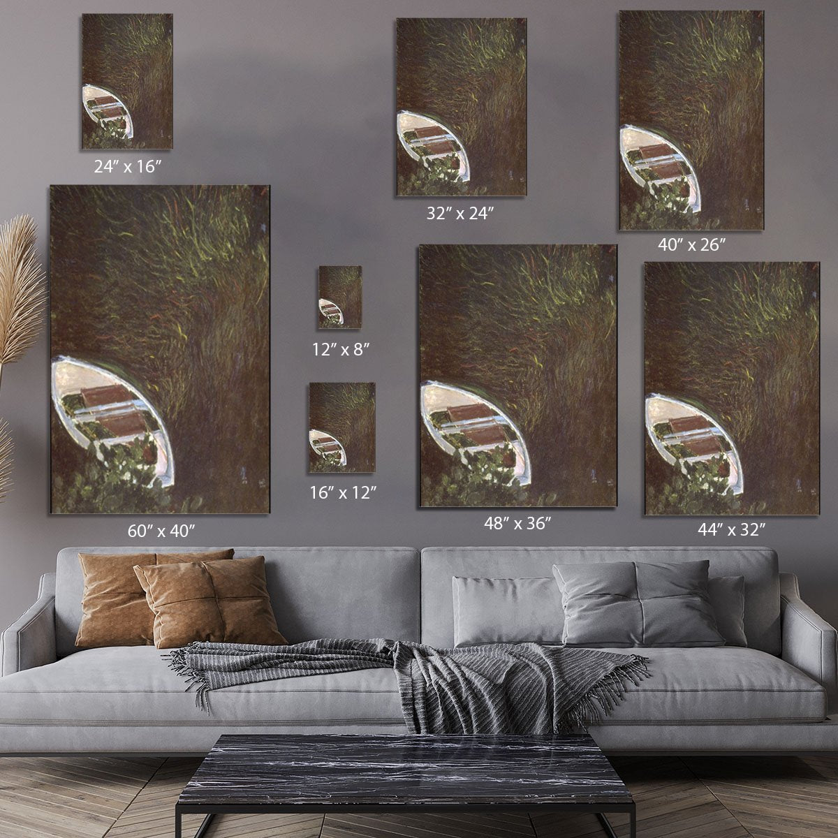 The Boat by Monet Canvas Print or Poster