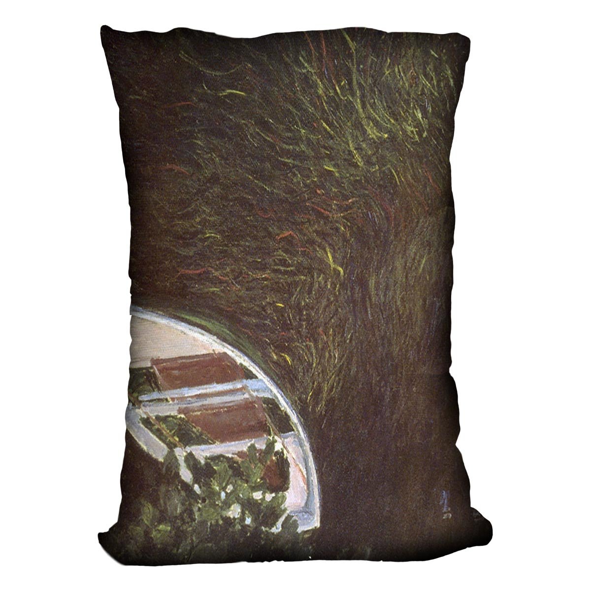 The Boat by Monet Throw Pillow