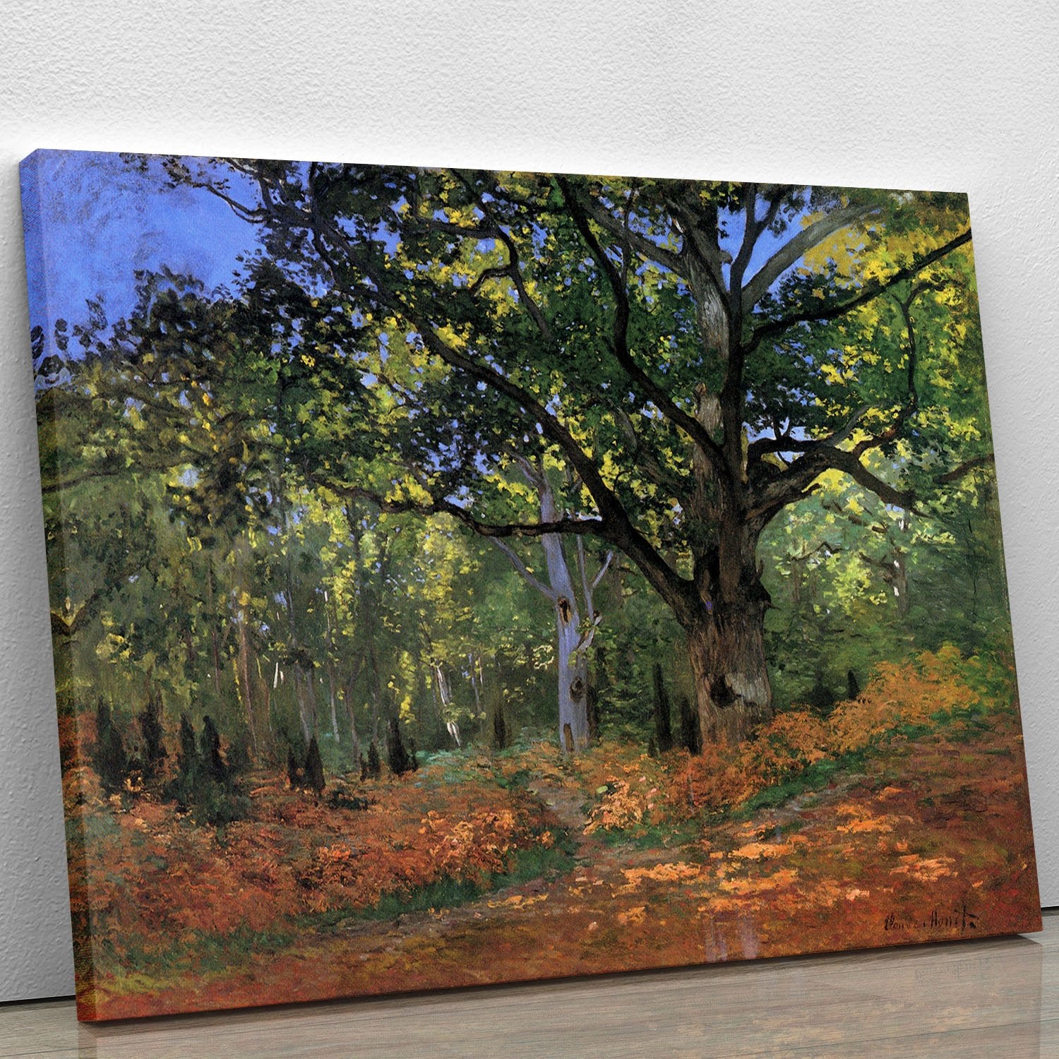 The Bodmer oak Fontainbleau forest by Monet Canvas Print or Poster