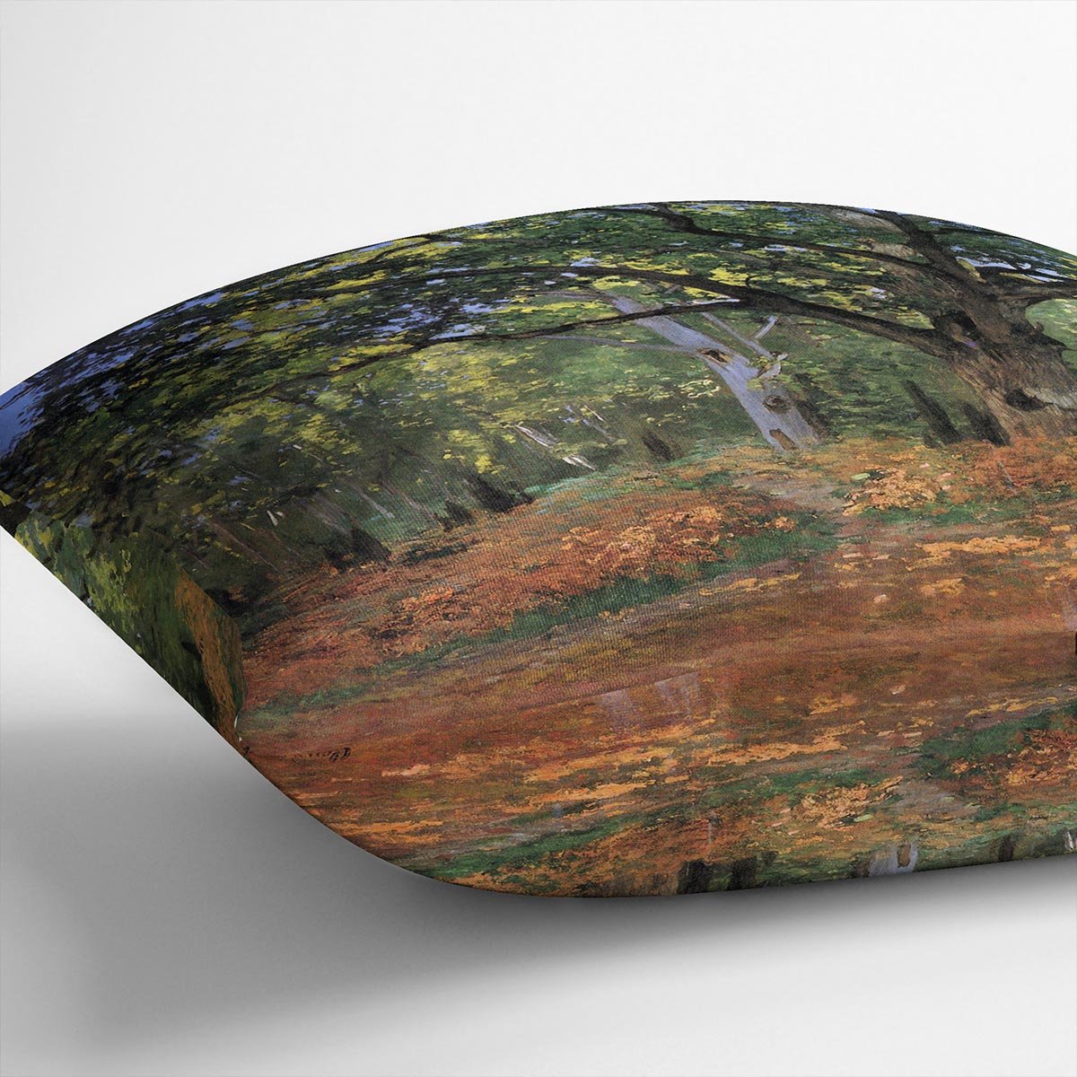 The Bodmer oak Fontainbleau forest by Monet Throw Pillow
