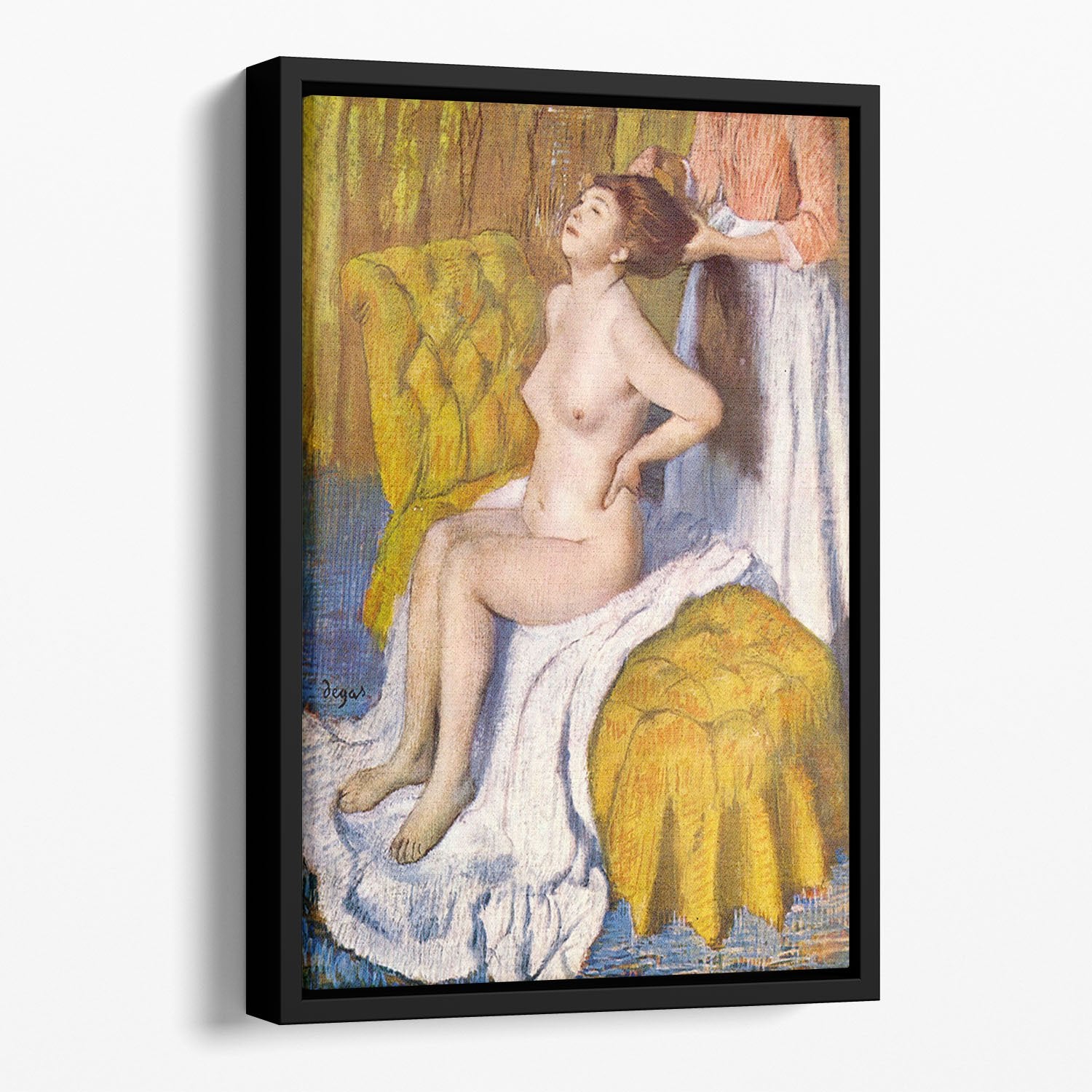 The Body Care by Degas Floating Framed Canvas
