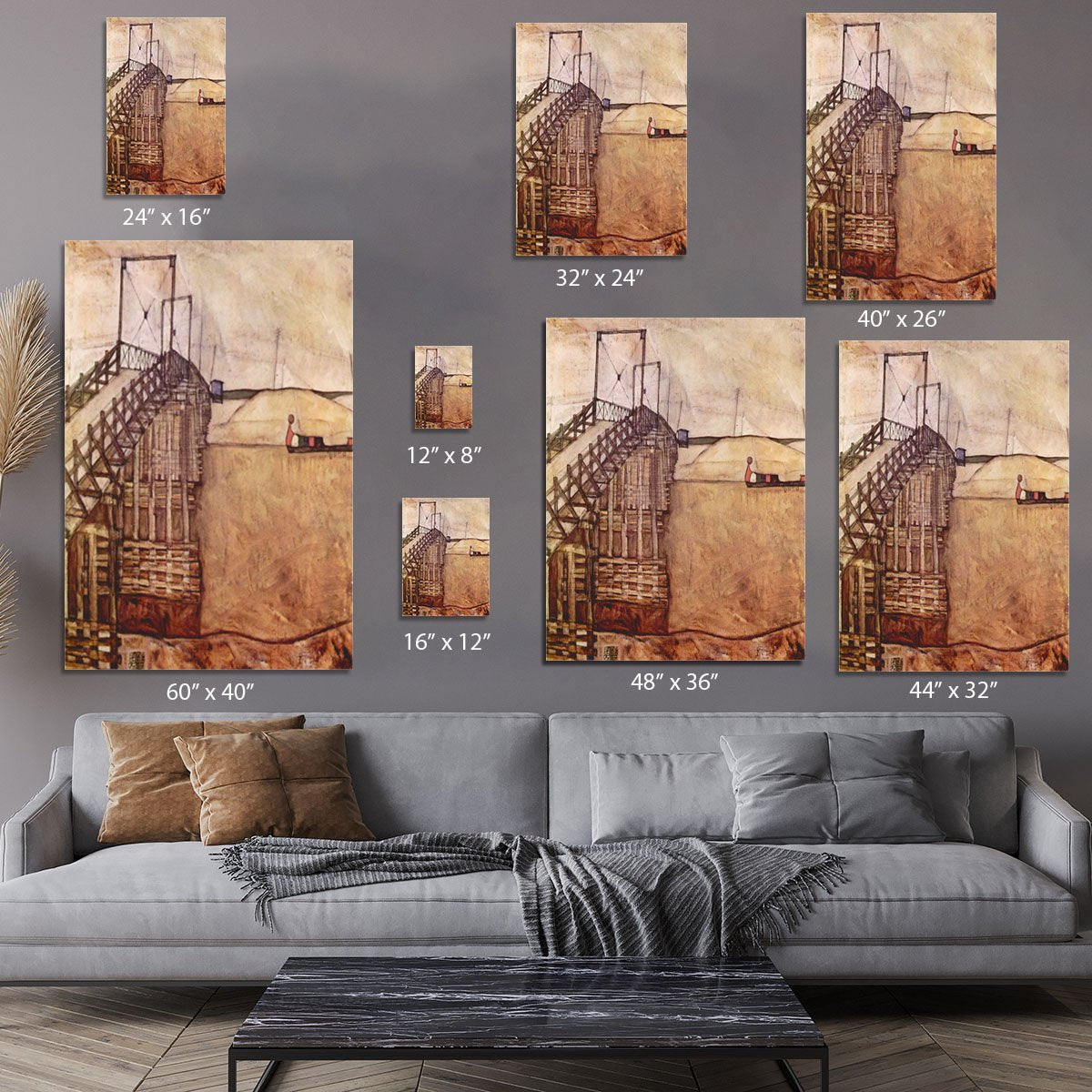 The Bridge by Egon Schiele Canvas Print or Poster