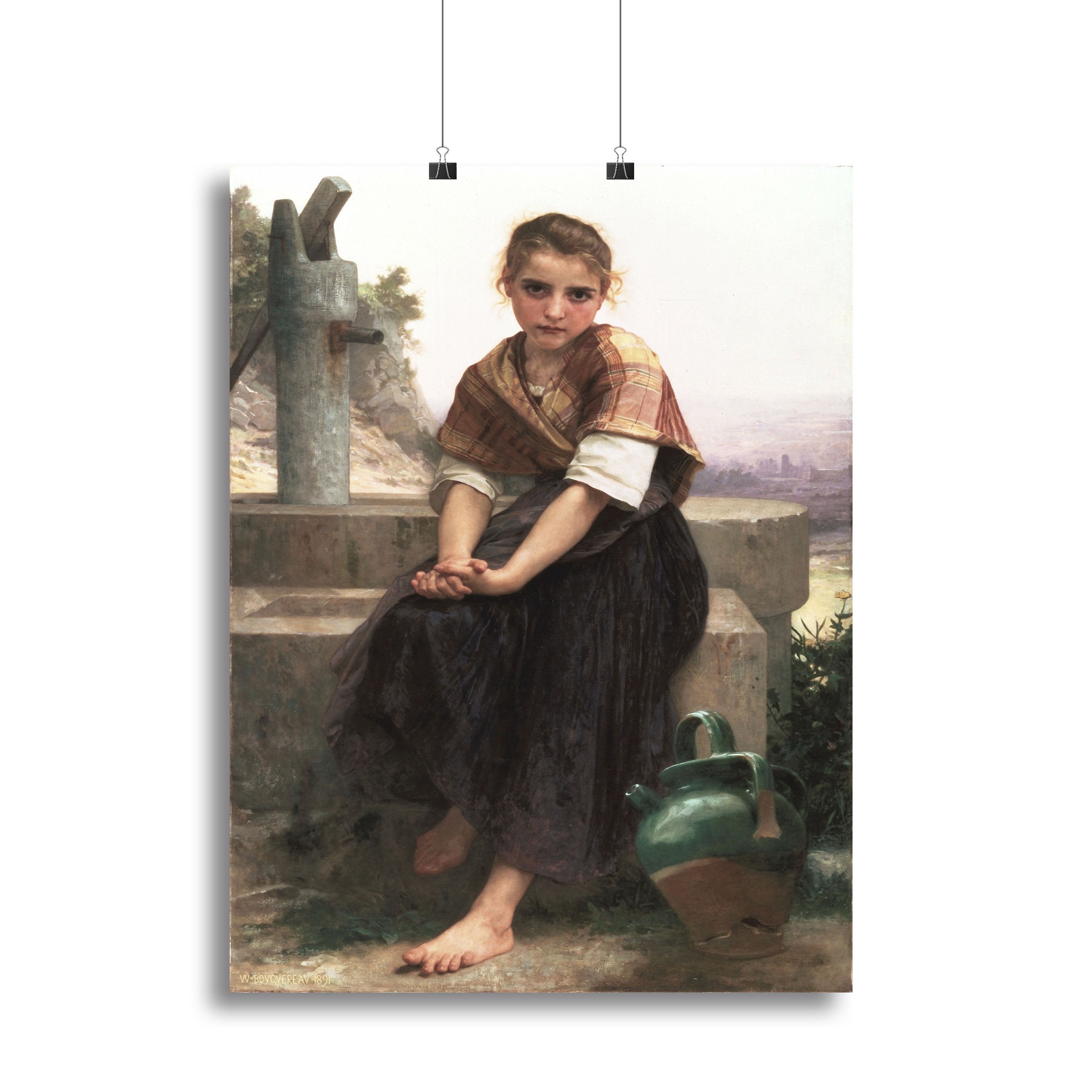 The Broken Pitcher By Bouguereau Canvas Print or Poster