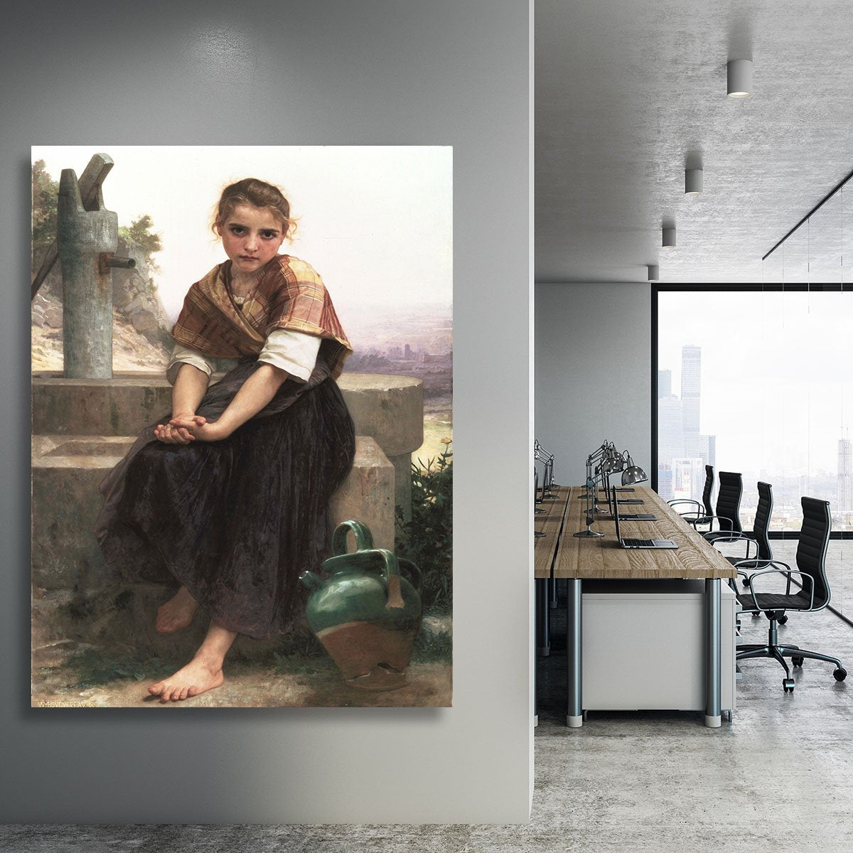 The Broken Pitcher By Bouguereau Canvas Print or Poster