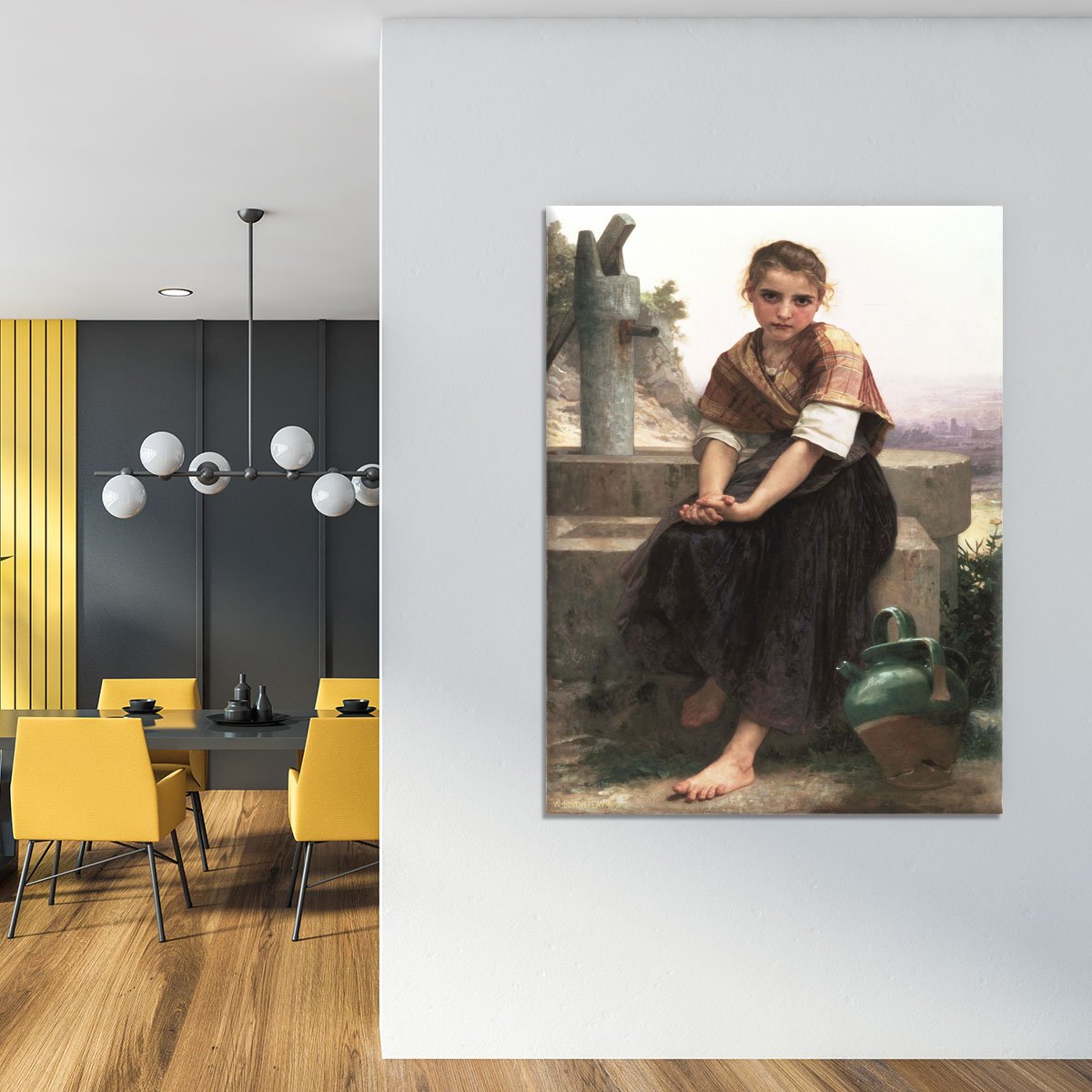 The Broken Pitcher By Bouguereau Canvas Print or Poster
