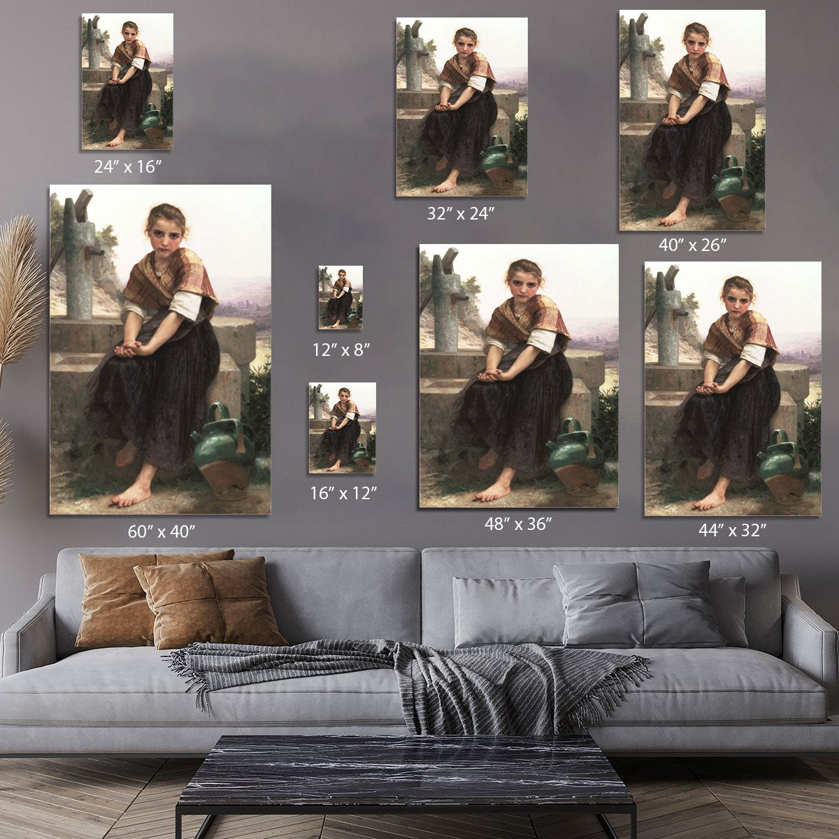 The Broken Pitcher By Bouguereau Canvas Print or Poster