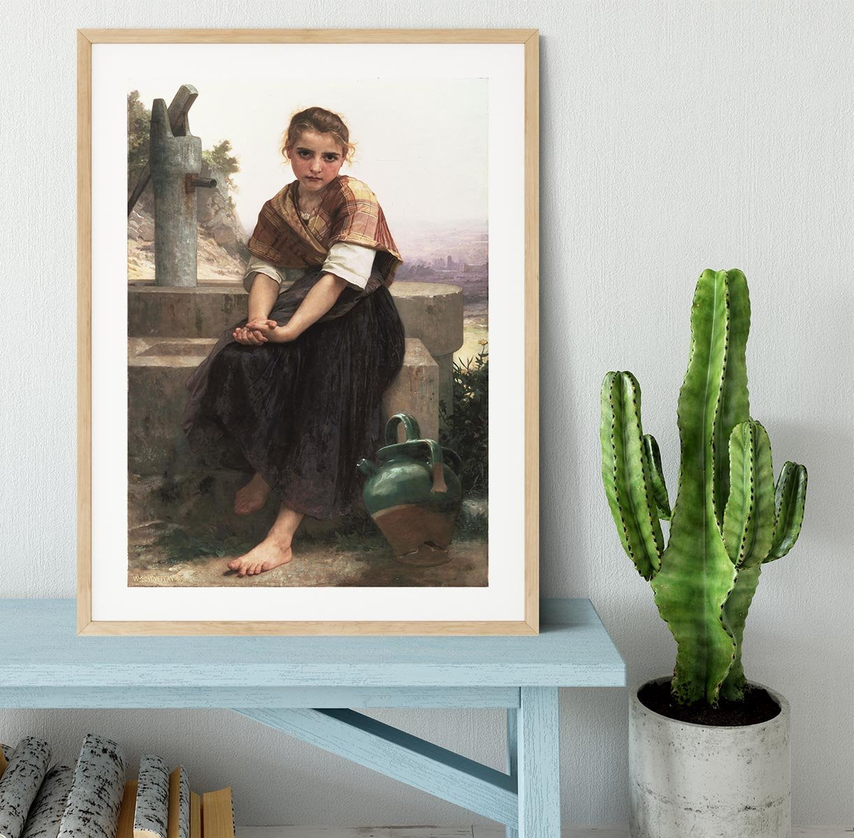 The Broken Pitcher By Bouguereau Framed Print - Canvas Art Rocks - 3
