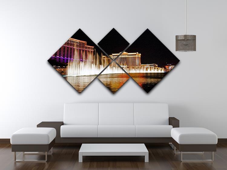 The Caesars Palace Hotel 4 Square Multi Panel Canvas  - Canvas Art Rocks - 3