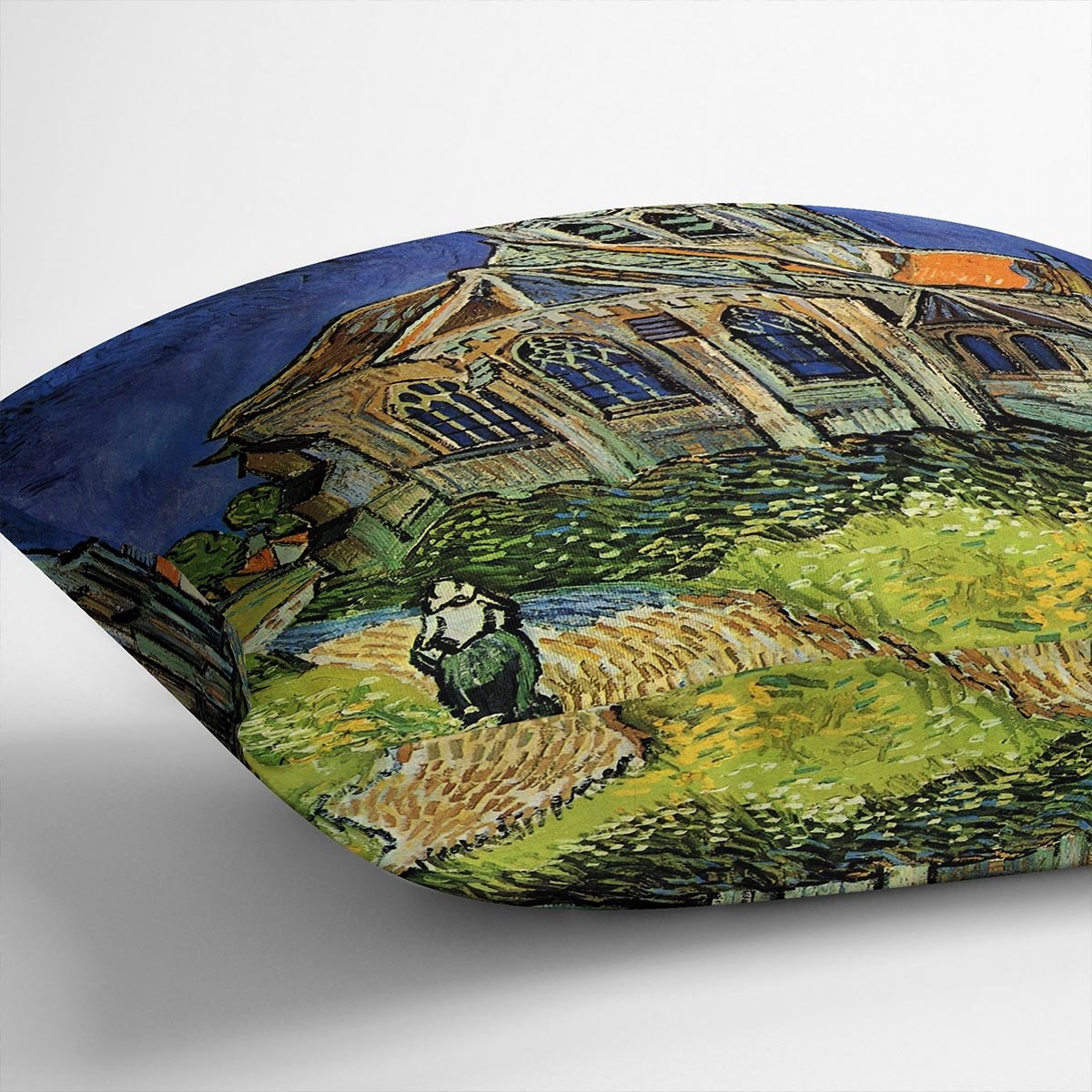 The Church at Auvers by Van Gogh Throw Pillow