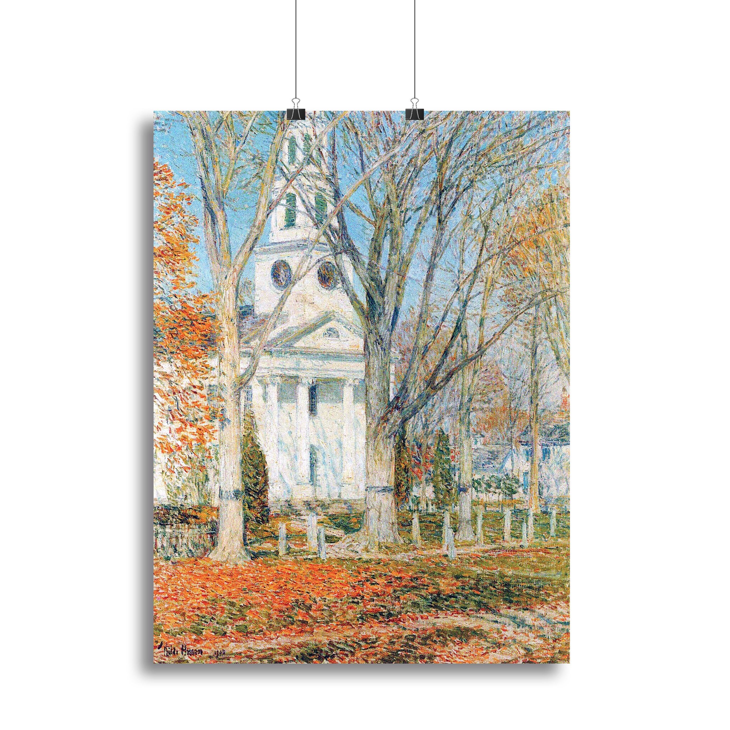 The Church of Old Lyme Connecticut 1 by Hassam Canvas Print or Poster