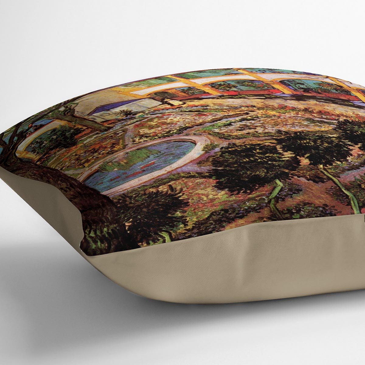 The Courtyard of the Hospital at Arles by Van Gogh Throw Pillow