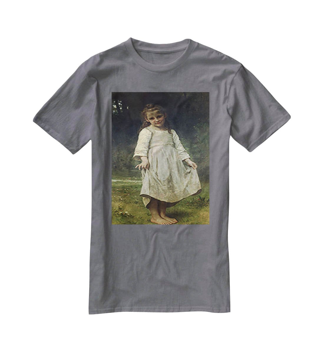 The Curtsey By Bouguereau T-Shirt - Canvas Art Rocks - 3