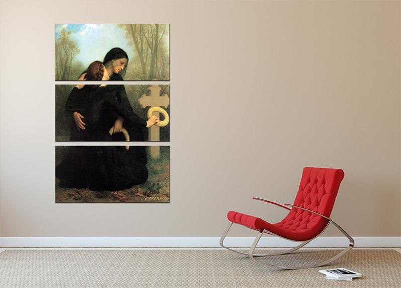 The Day of the Dead By Bouguereau 3 Split Panel Canvas Print - Canvas Art Rocks - 2
