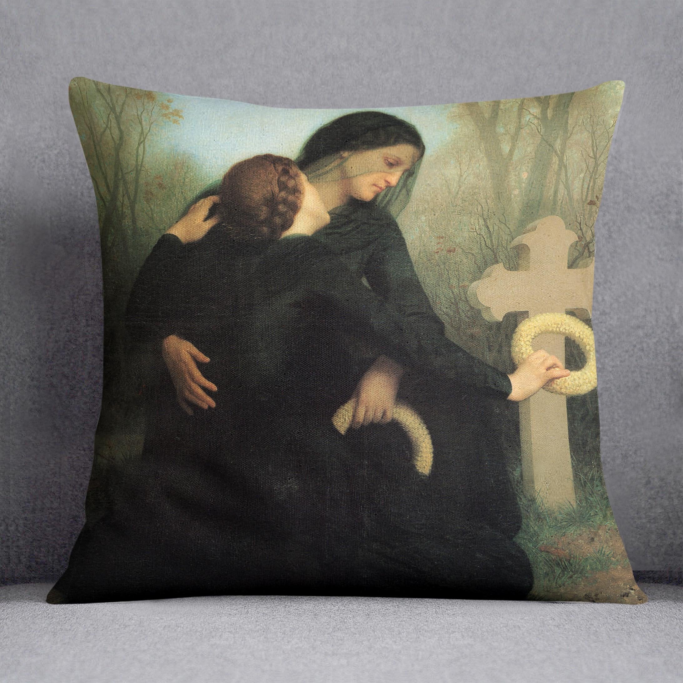 The Day of the Dead By Bouguereau Throw Pillow