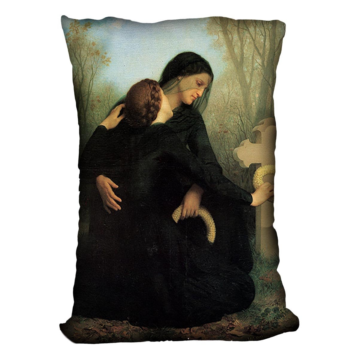 The Day of the Dead By Bouguereau Throw Pillow