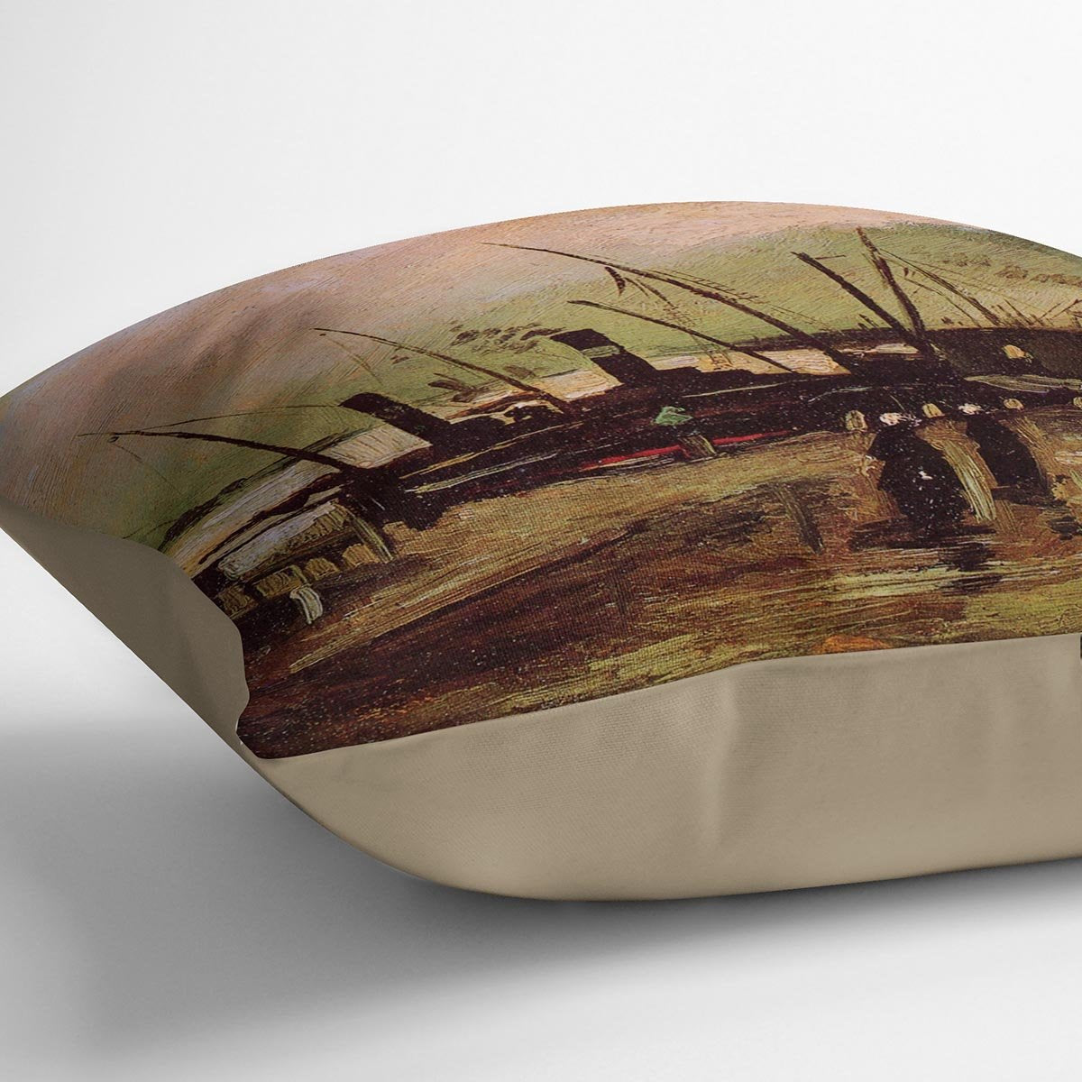 The De Ruijterkade in Amsterdam by Van Gogh Throw Pillow