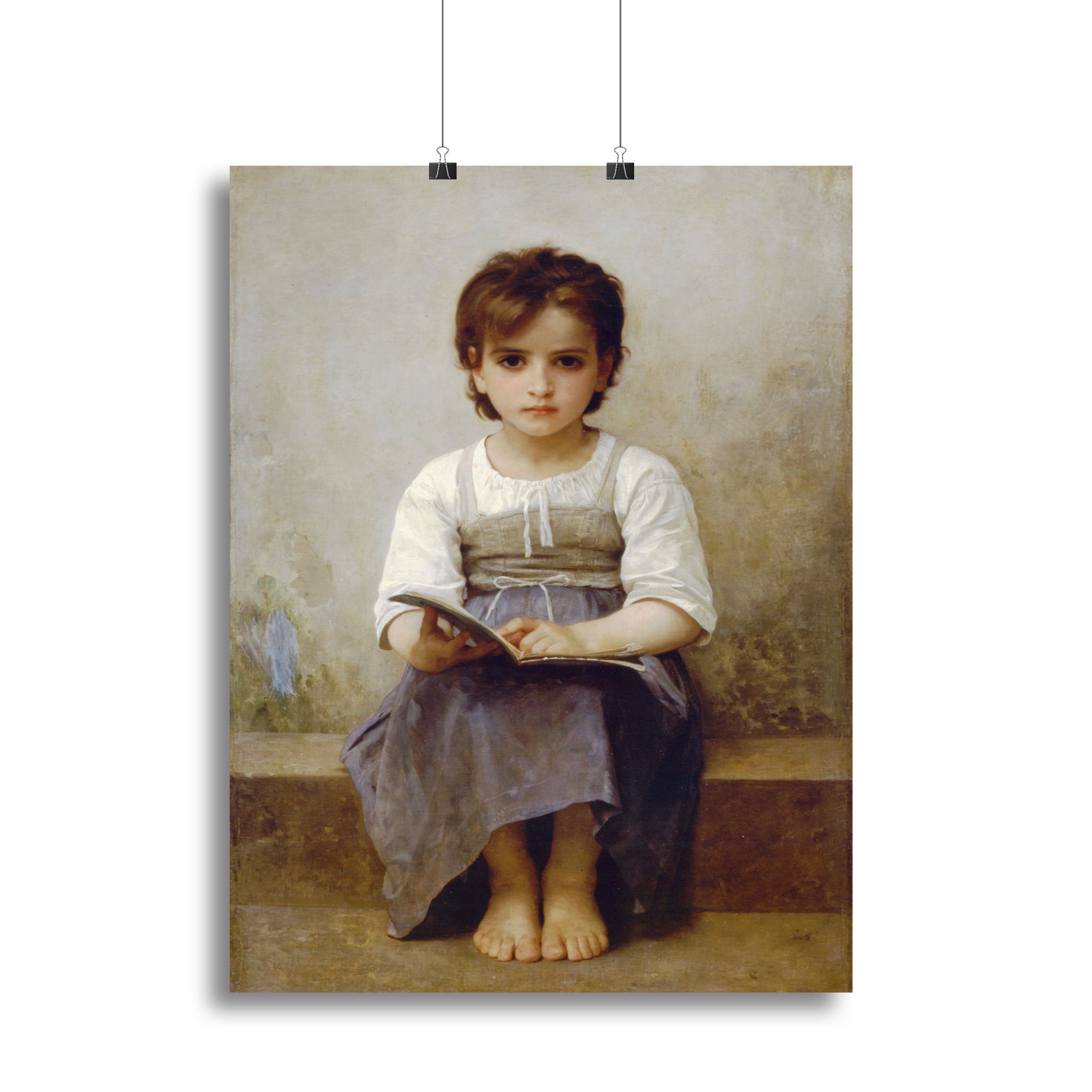 The Difficult Lesson By Bouguereau Canvas Print or Poster