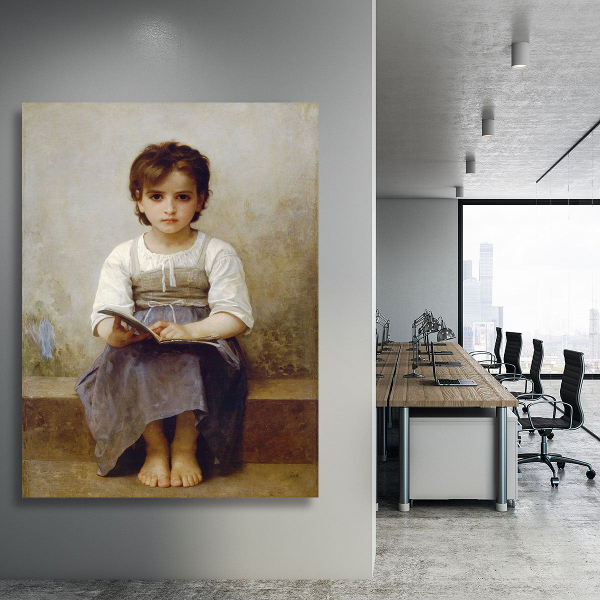 The Difficult Lesson By Bouguereau Canvas Print or Poster