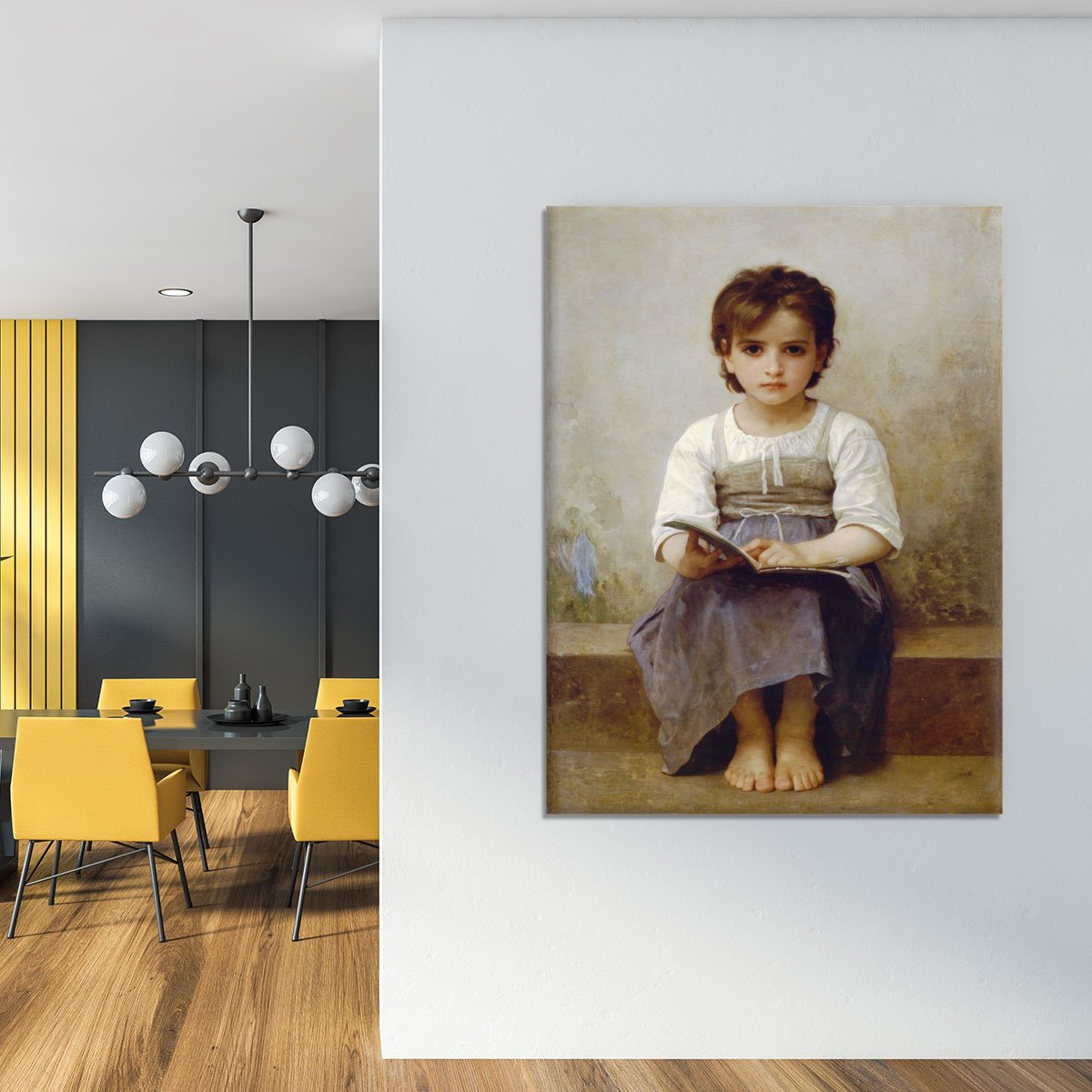 The Difficult Lesson By Bouguereau Canvas Print or Poster
