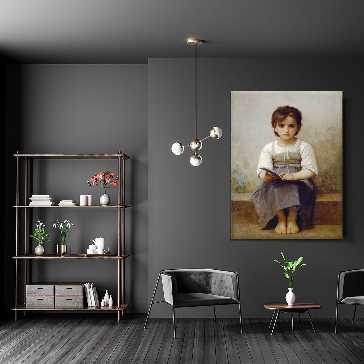 The Difficult Lesson By Bouguereau Canvas Print or Poster
