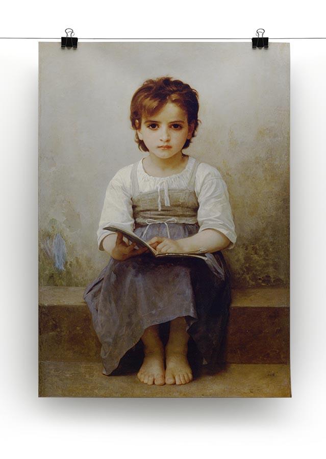 The Difficult Lesson By Bouguereau Canvas Print or Poster - Canvas Art Rocks - 2